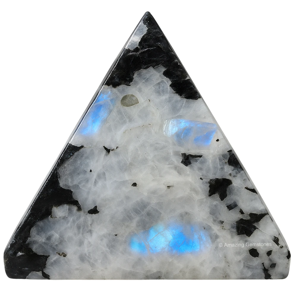 Rainbow Moonstone Pyramid (1.5 Inch)