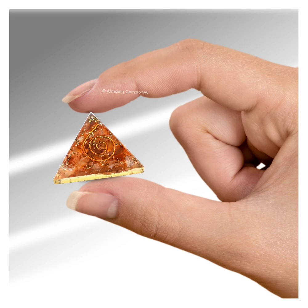 Carnelian Orgone Pyramid - Mini