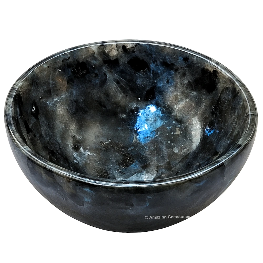 Larvikite Crystal Bowl - 2 Inch