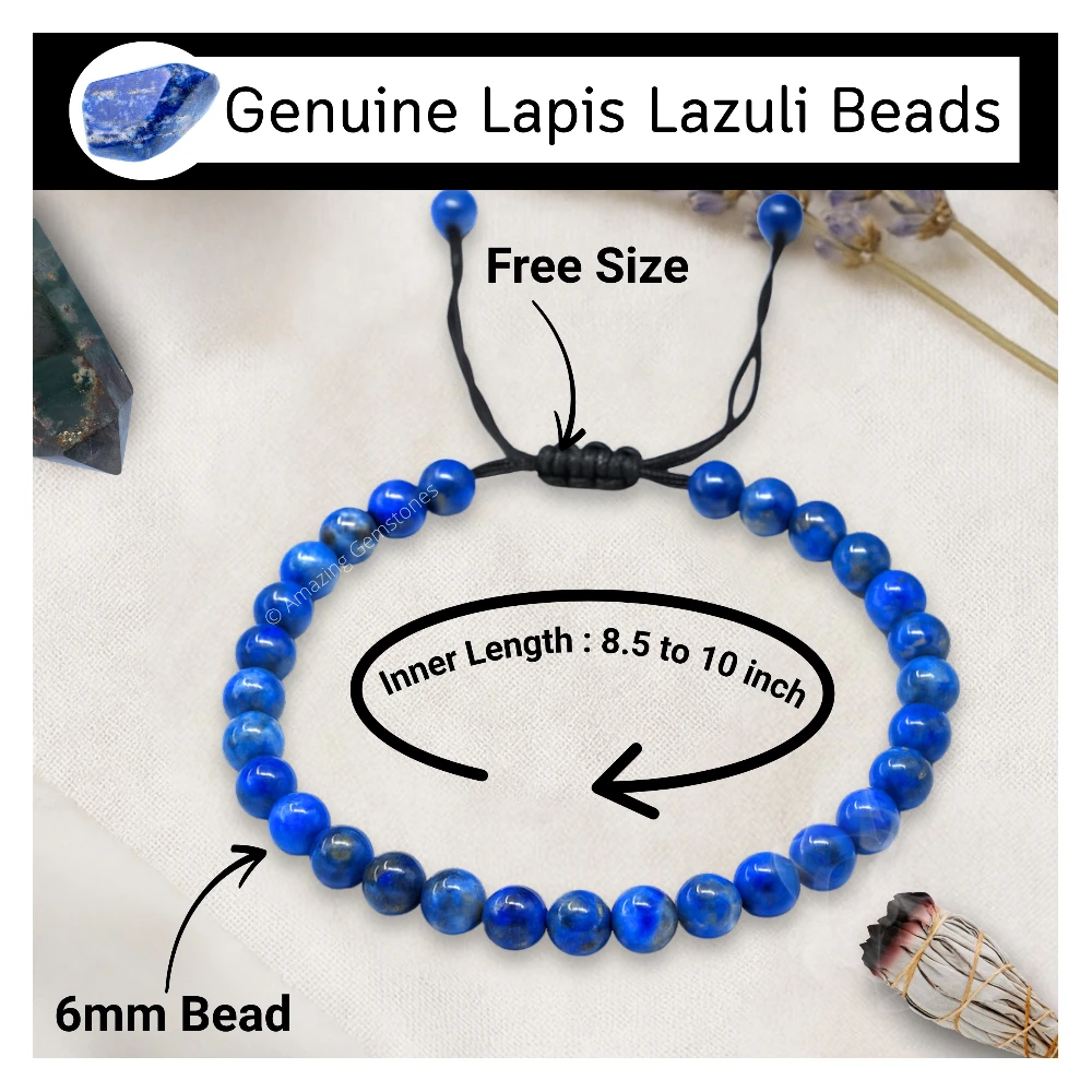 Lapis Lazuli Anklet (Without Knot)