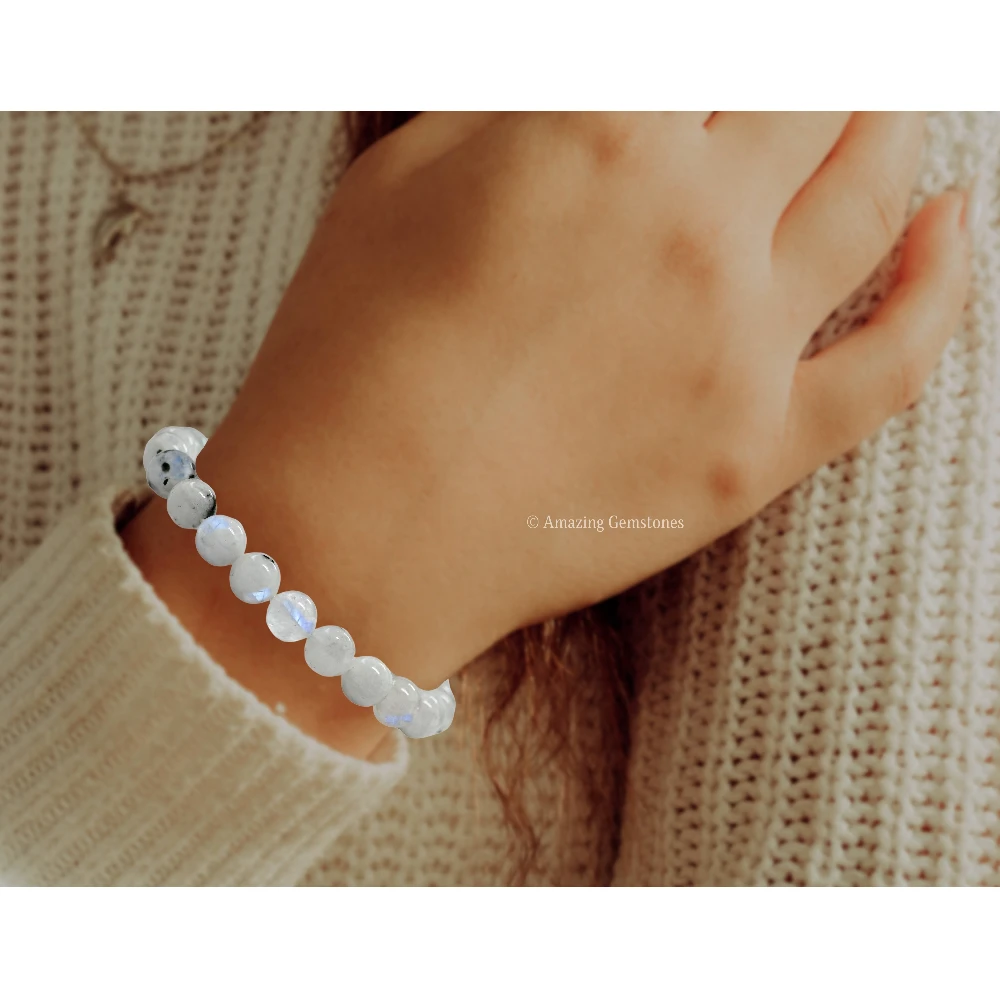 Rainbow Moonstone Bracelet (Adjustable)