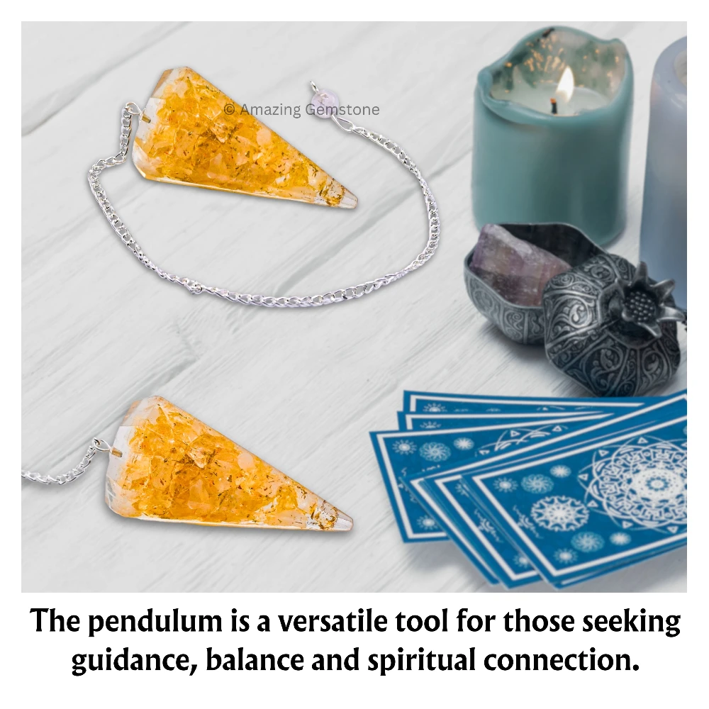Citrine Onyx Orgone Pendulum