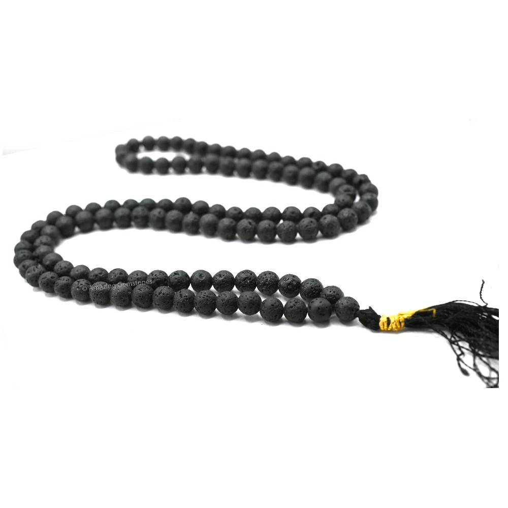 Lava Stone Mala (Without Knot)