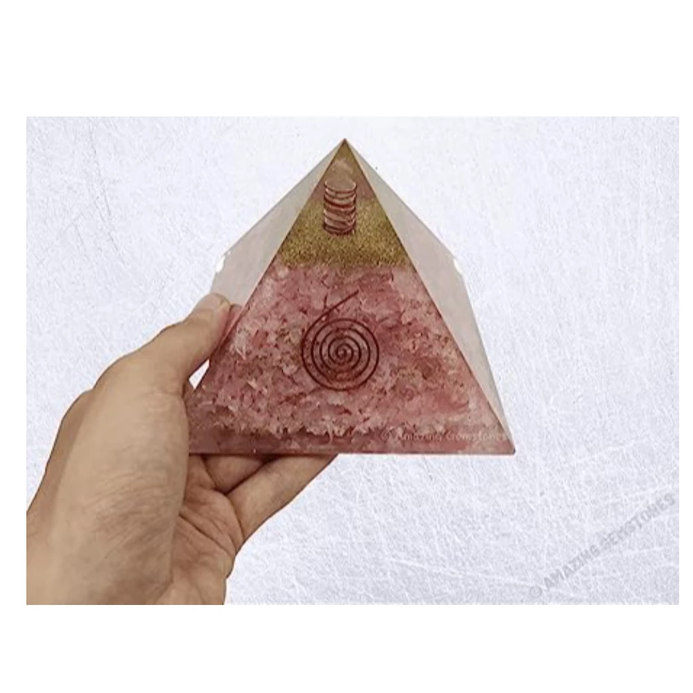 Rose Quartz Orgone Pyramid (Extra Large)