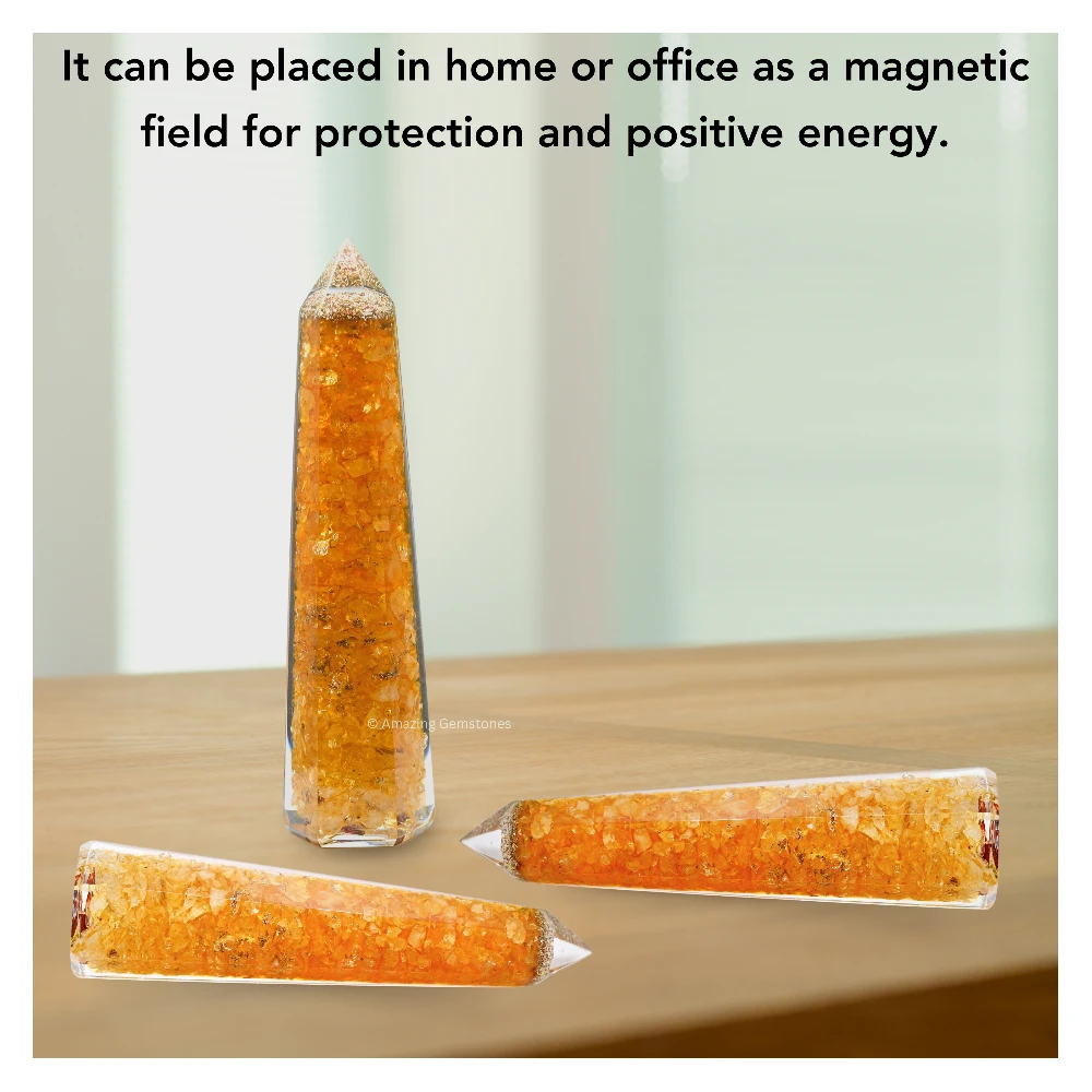 Citrine Orgone Tower (4.5 Inch)