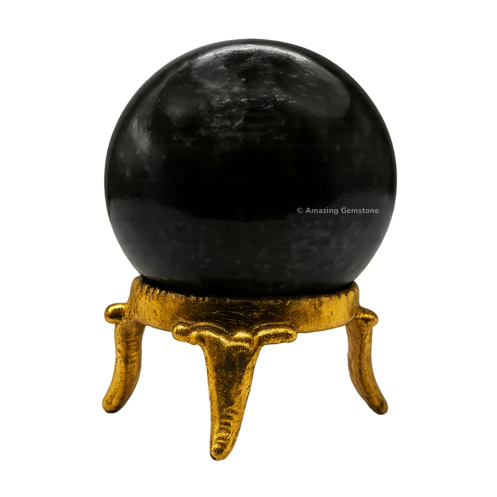 Nuummite Sphere (1.5 Inch)