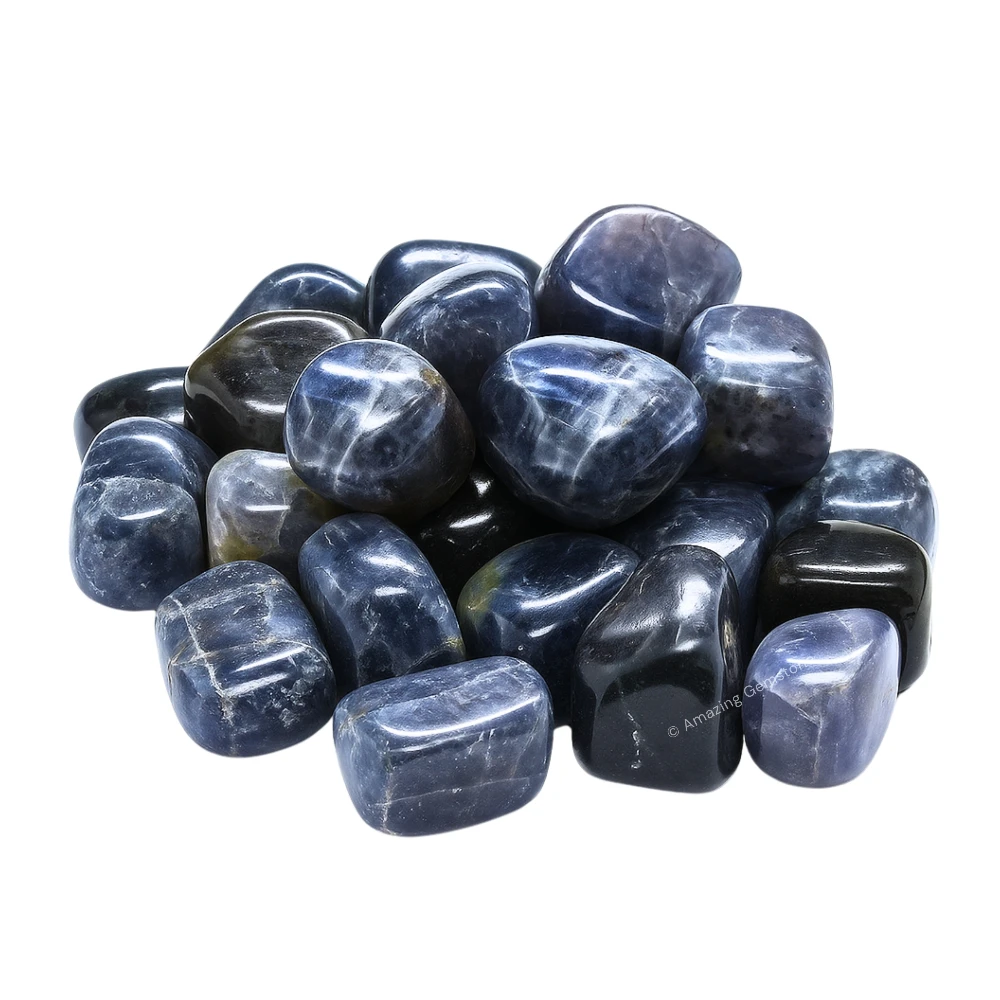 Tumbled Iolite Crystals Stones (1000+ Carats)