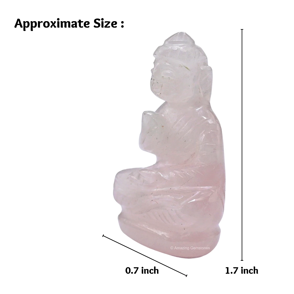 Rose Quartz Buddha Statue