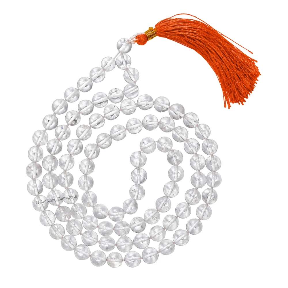 Sphatik Mala - A Grade 8mm Beads (Without Knot)