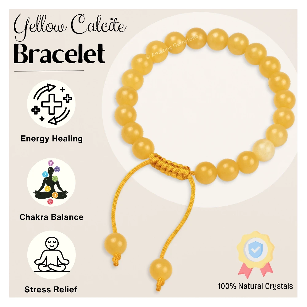 Yellow Calcite Bracelet (Adjustable)