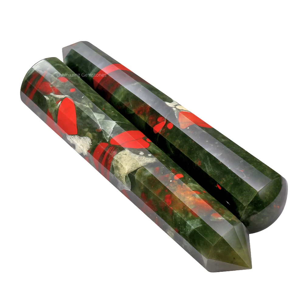 African Bloodstone Wand (Faceted)