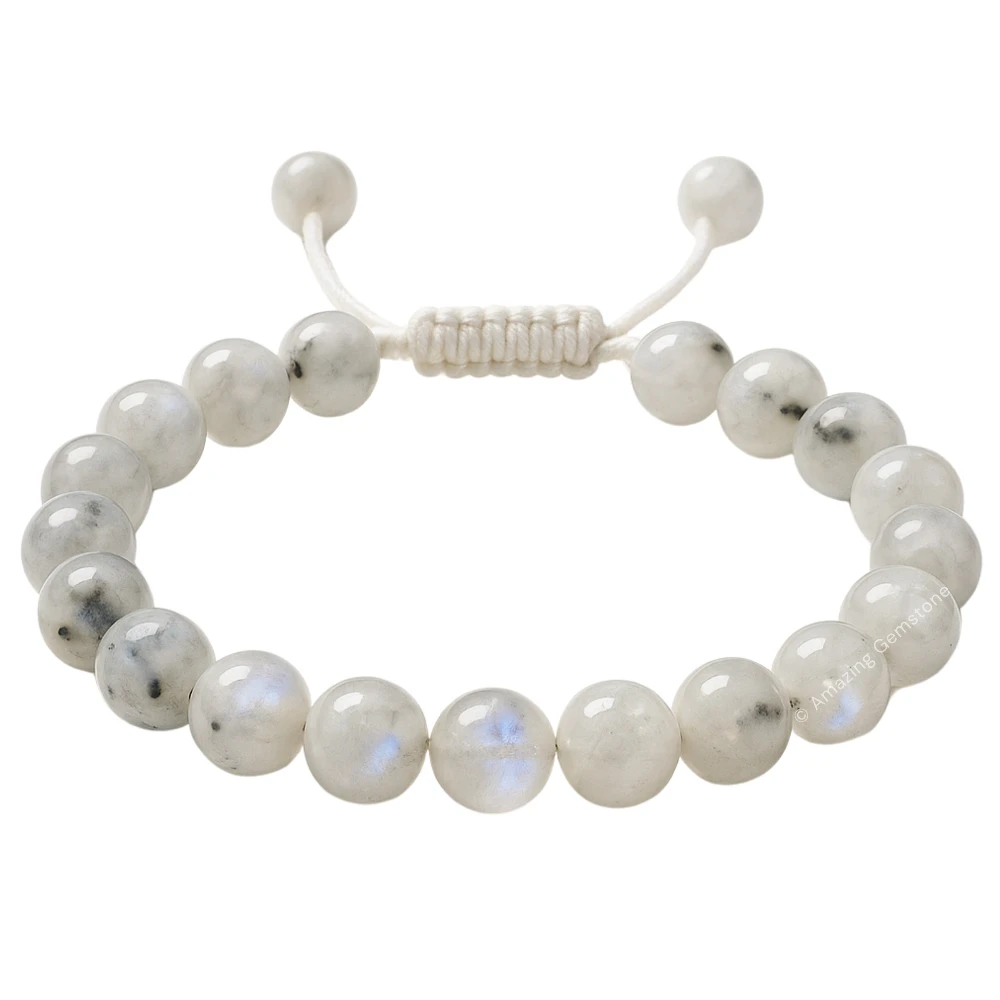 Rainbow Moonstone Bracelet (Adjustable)
