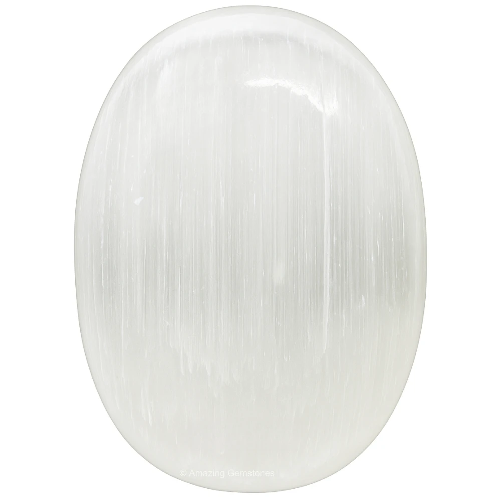 Selenite Palm Stone