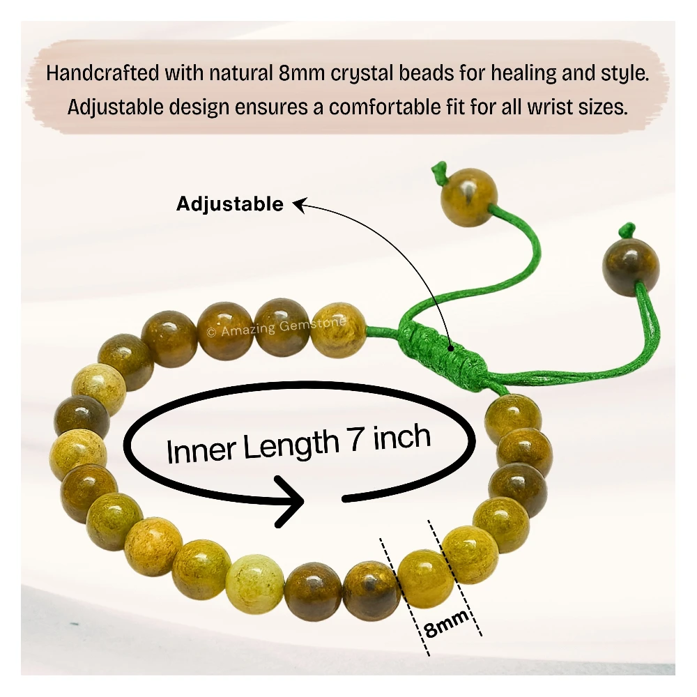 Grossular Green Garnet Bracelet (Adjustable)