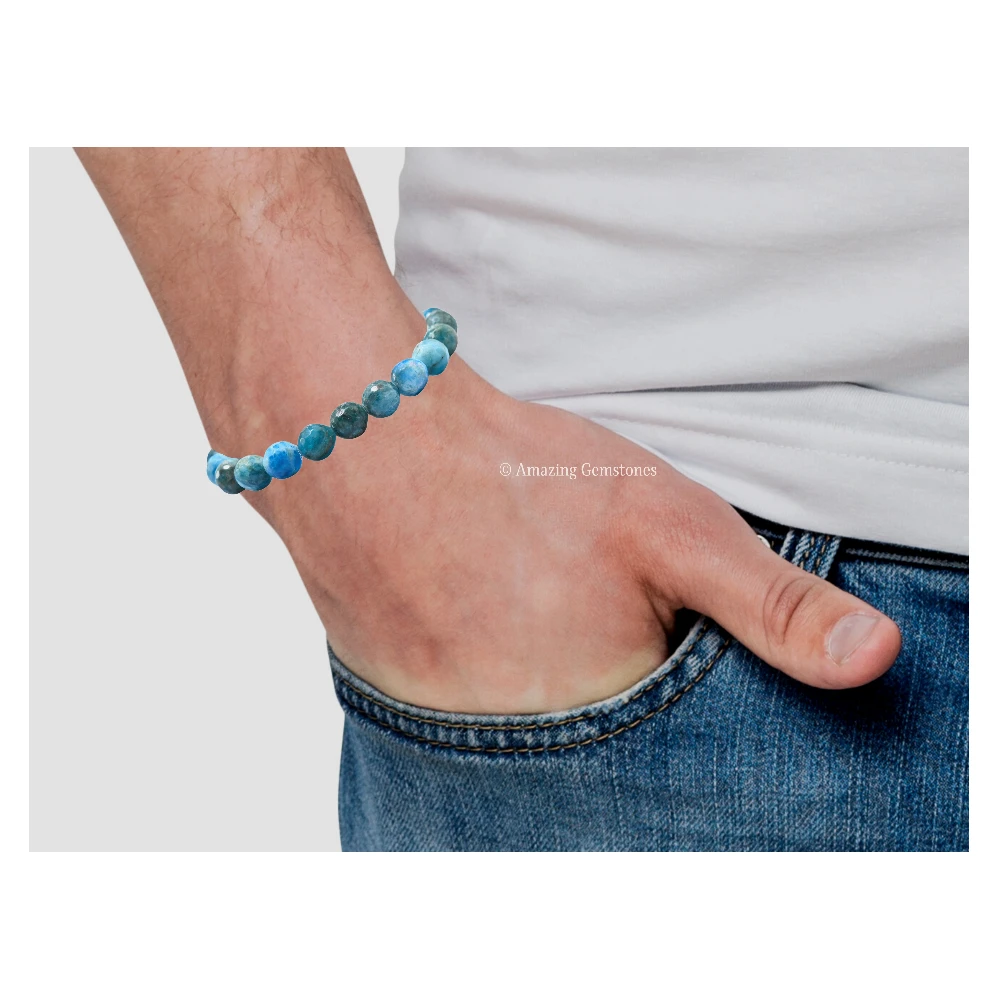 Apatite Bracelet (Faceted) (Stretchable)