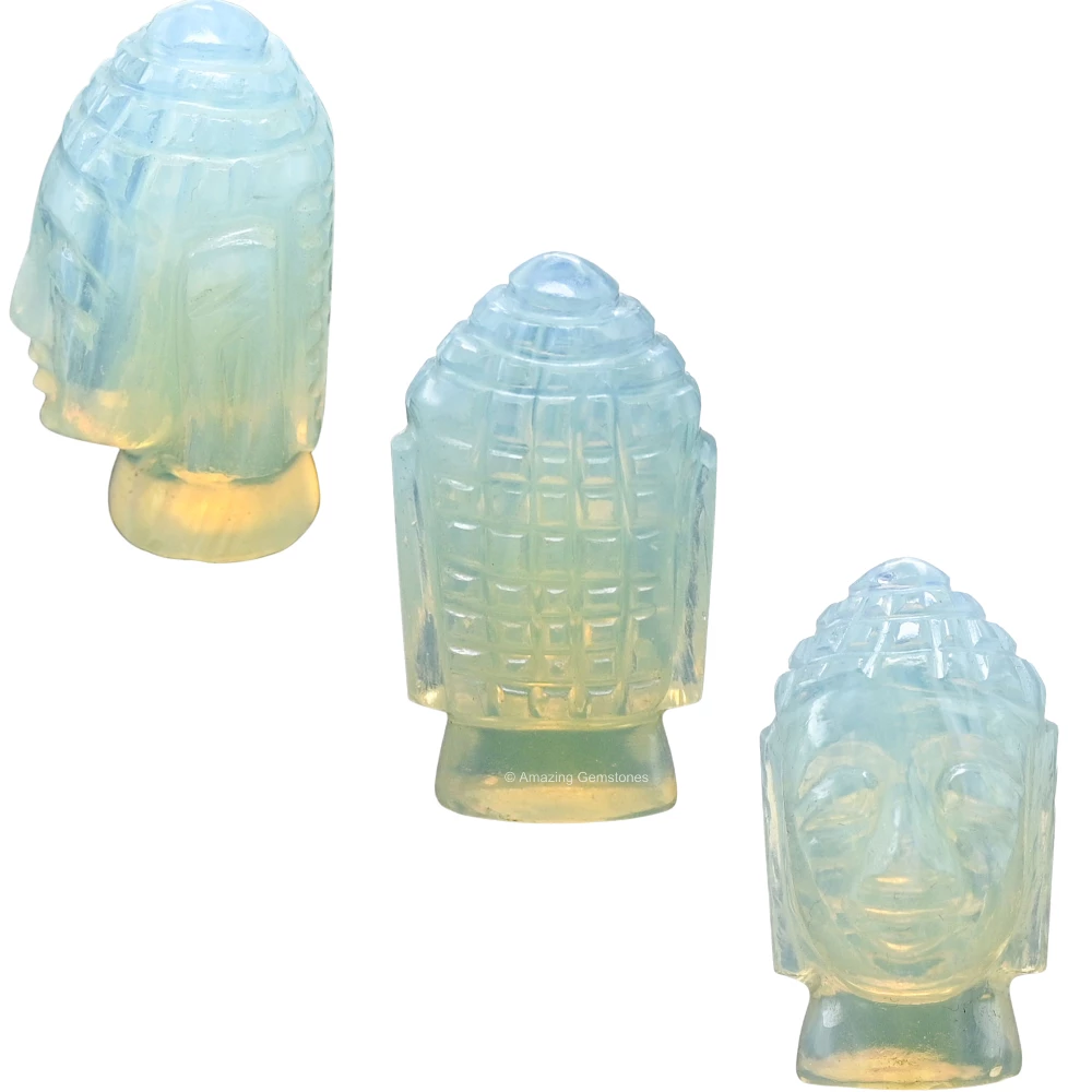 Opalite Buddha Head