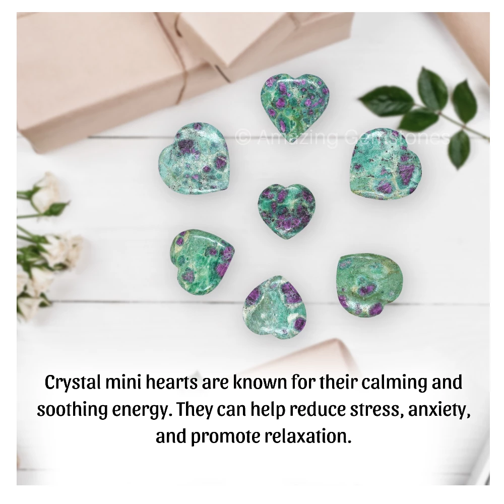 Ruby Zoisite Heart (Pack of 2)