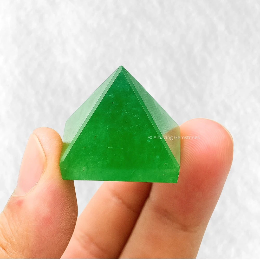 Green Strawberry Quartz Pyramid (1 Inch)