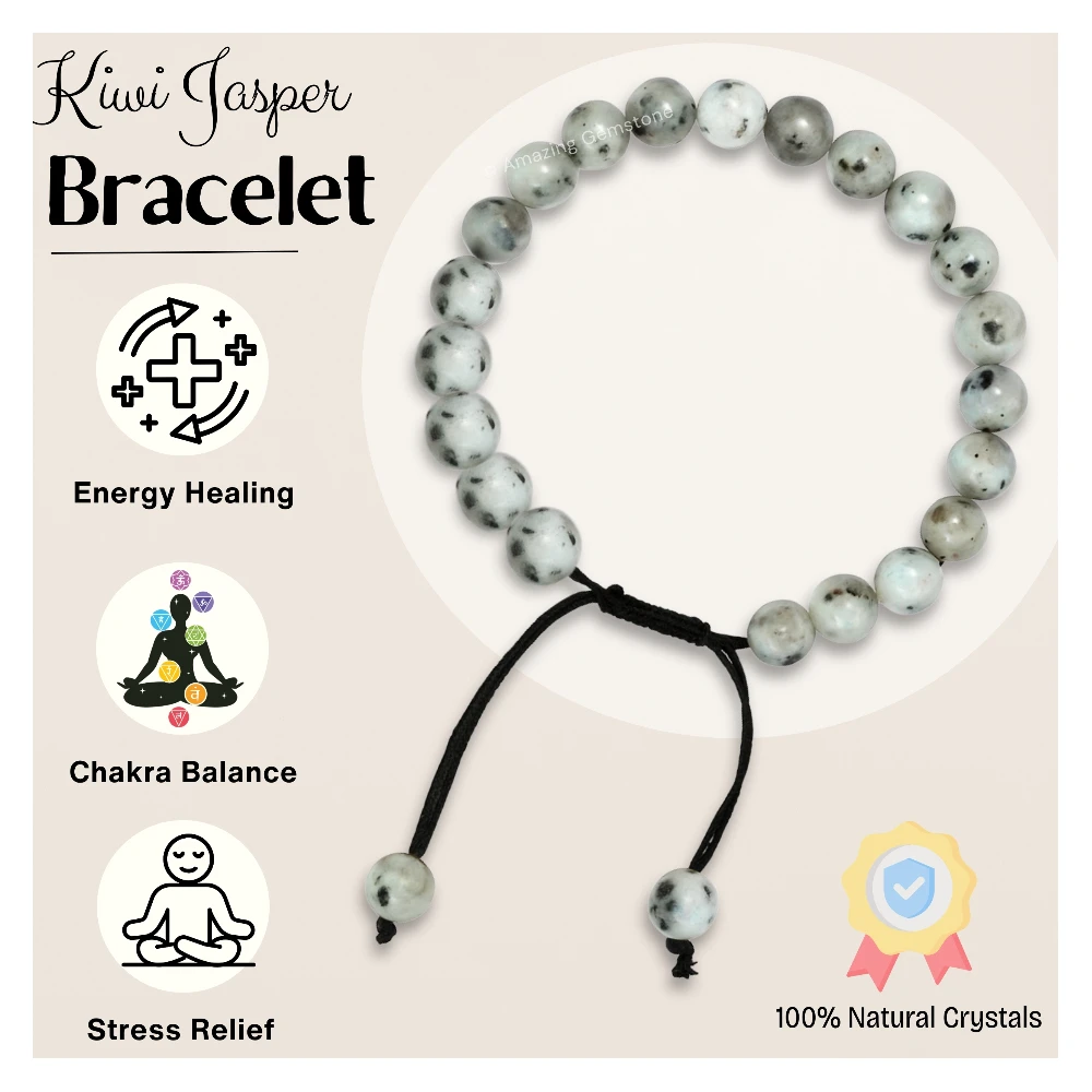 Kiwi Jasper Bracelet (Adjustable)