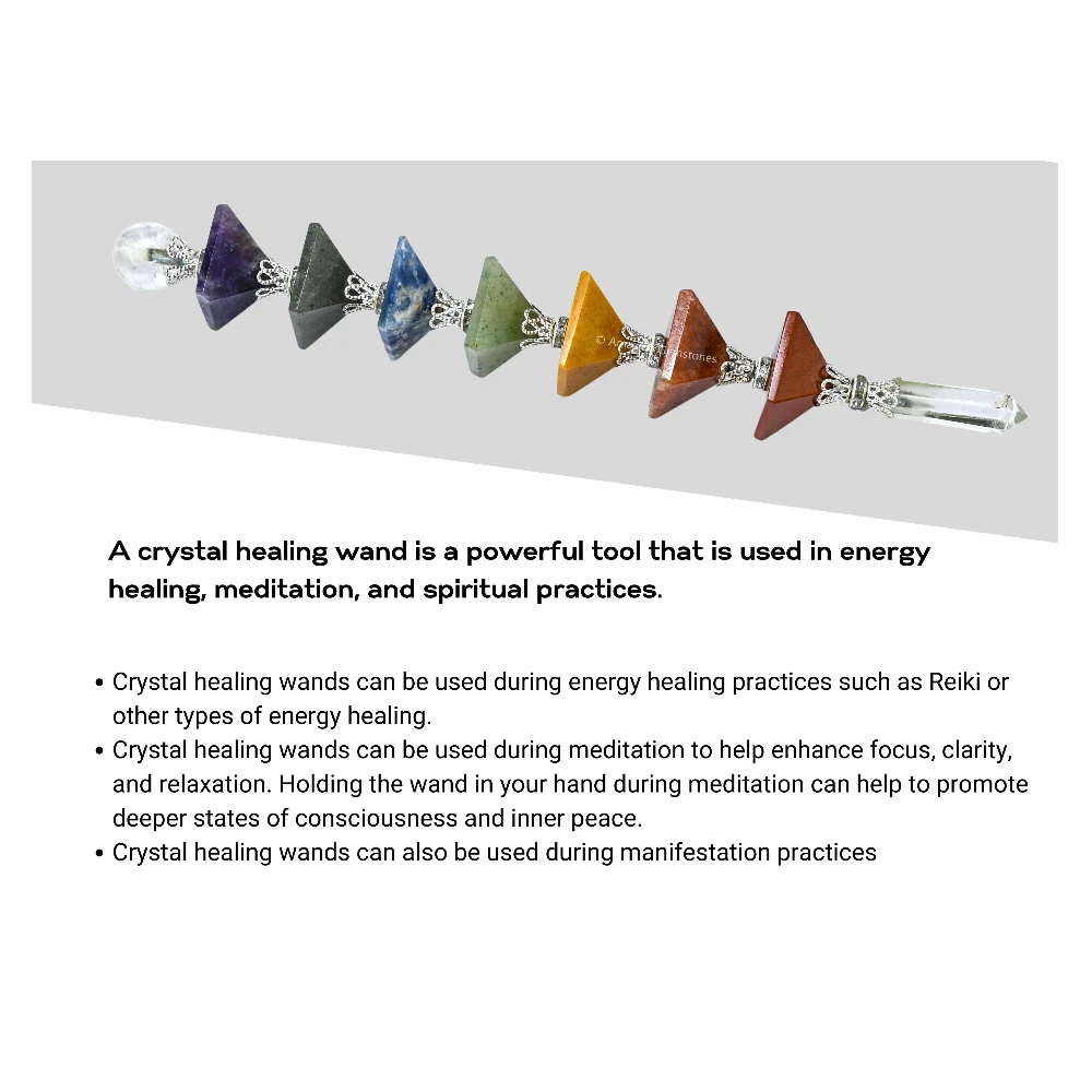 Chakra Pyramid Healing Crystal Wand
