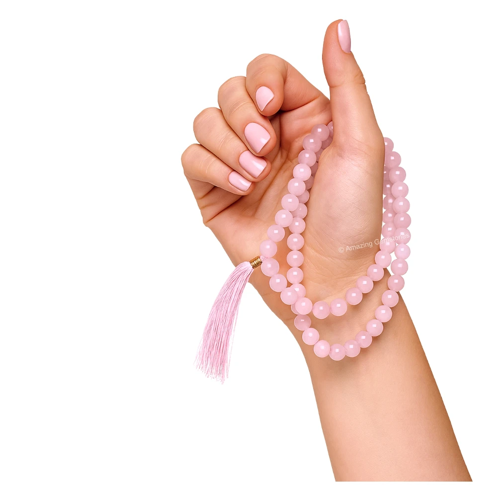 Rose Quartz Mala (Without Knot)
