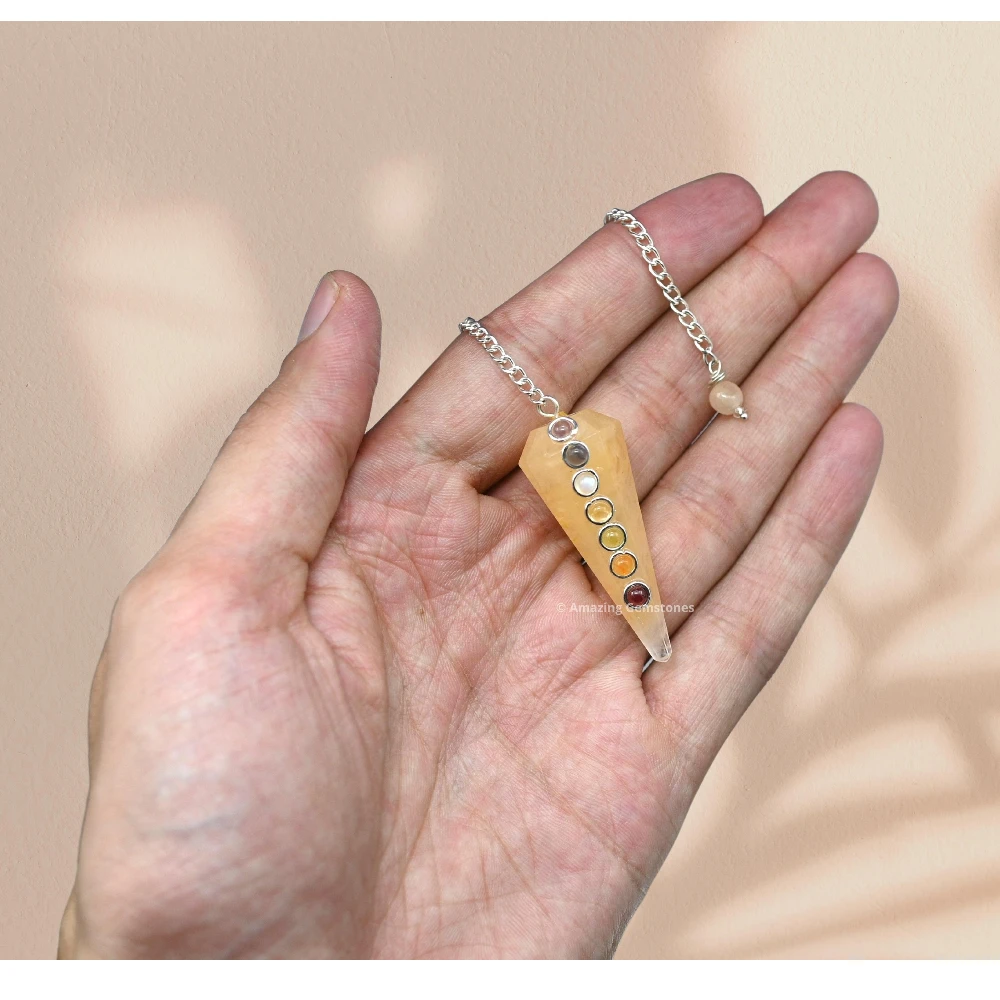 Yellow Aventurine Chakra Crystal Pendulum