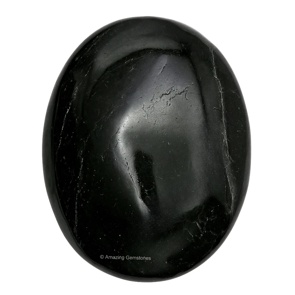 Natural Black Tourmaline Palm Stone