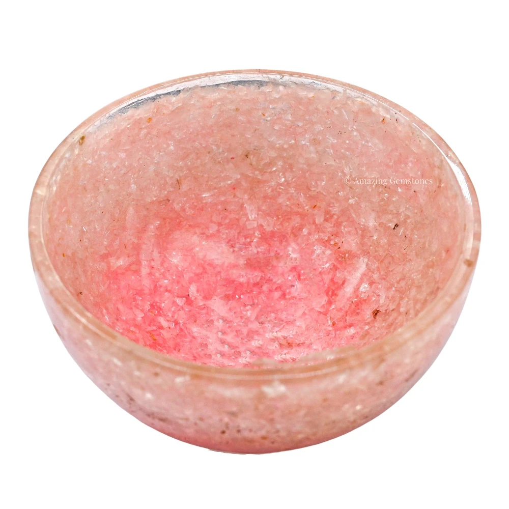 Rose Quartz Crystal Orgone Bowl (3 Inch)