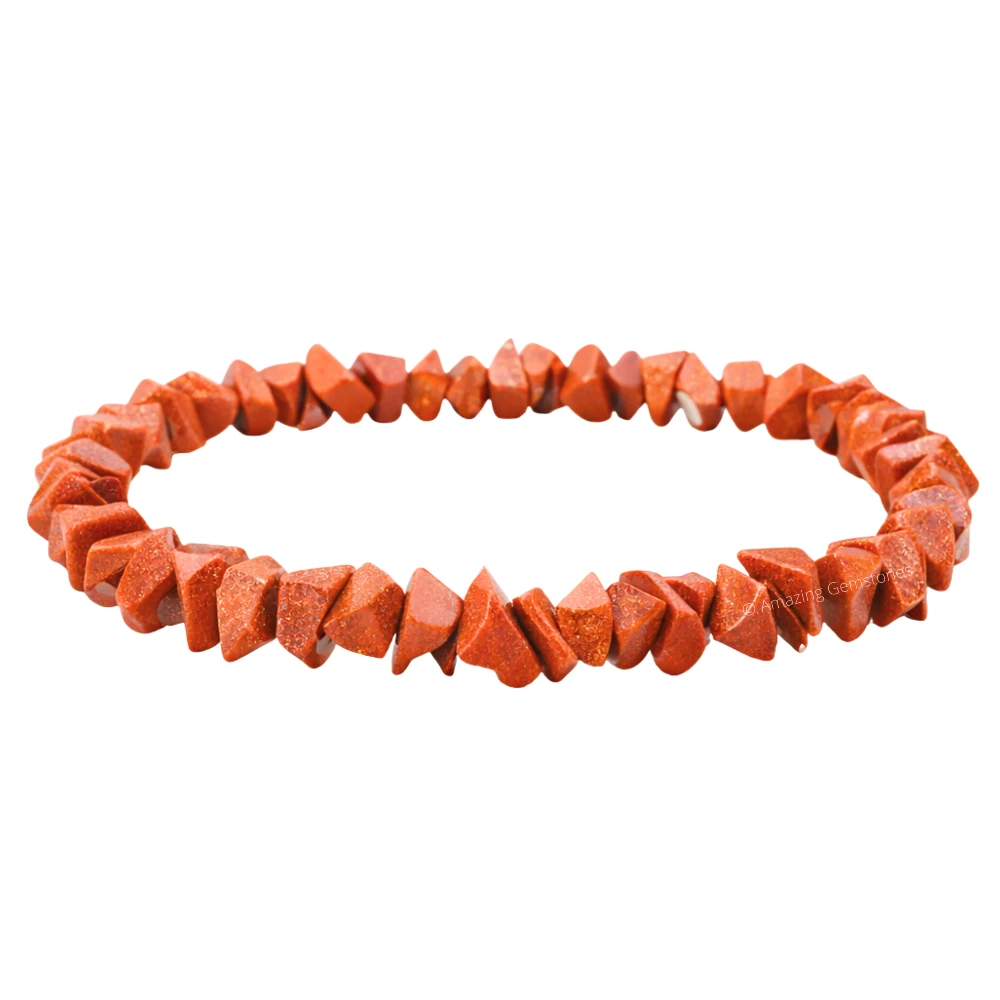 Red Goldstone Chips Bracelet