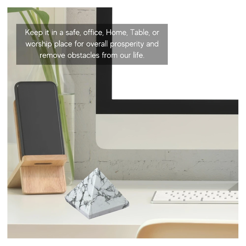 Howlite Pyramid (2 inch)