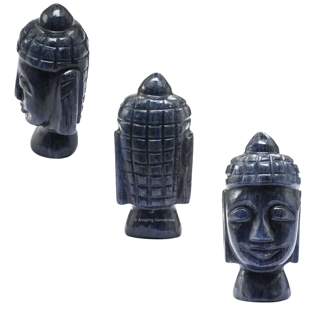 Blue Aventurine Buddha Head