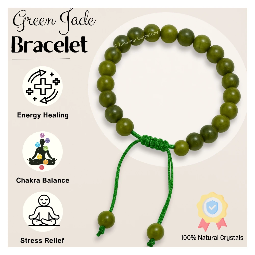 Green Jade Bracelet (Adjustable)