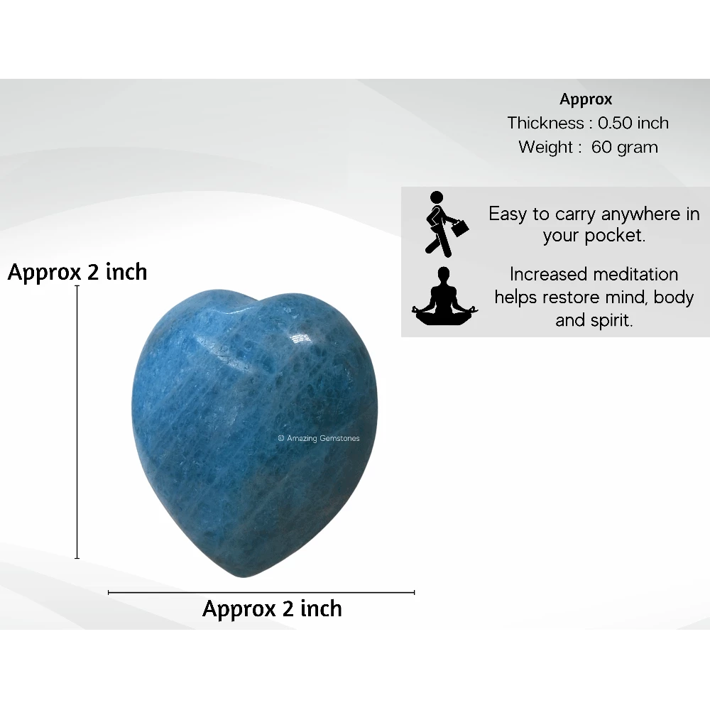 Blue Apatite Heart