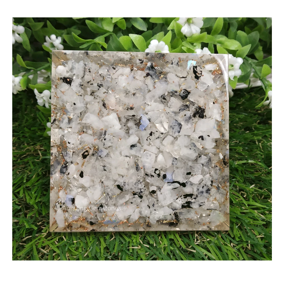 Rainbow Moonstone Orgone Pyramid