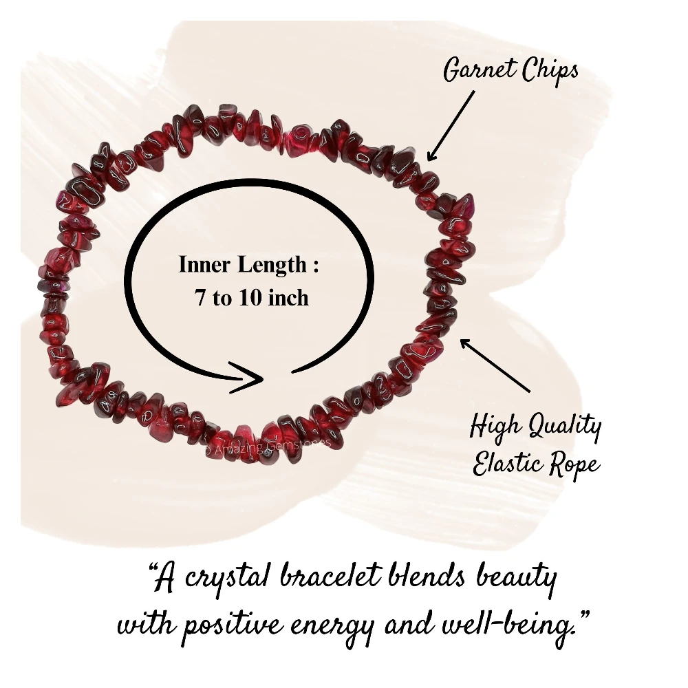 Garnet Chips Bracelet