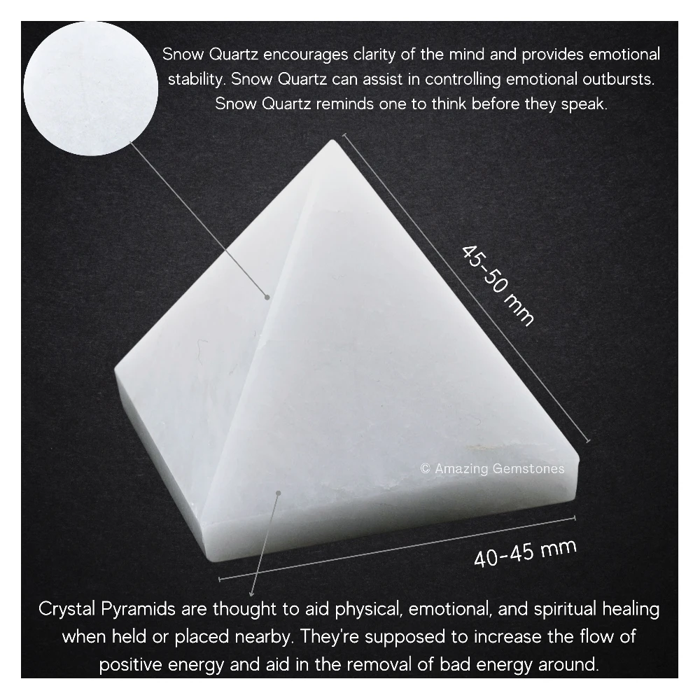 Snow White Quartz Pyramid (2 Inch)