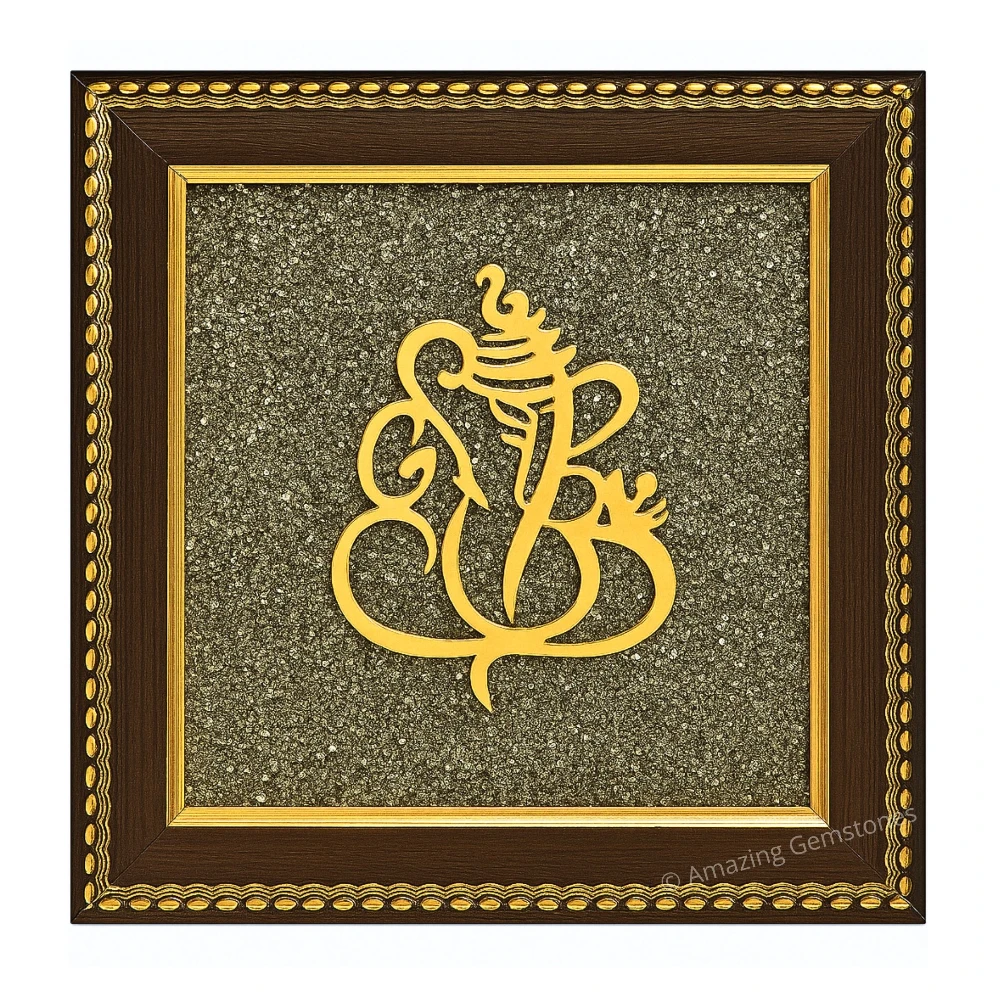 Authentic Pyrite Frame – Vastu Decor (Ganesha)