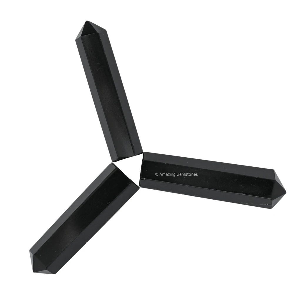 Black Obsidian Pencil Points (Set of 50)