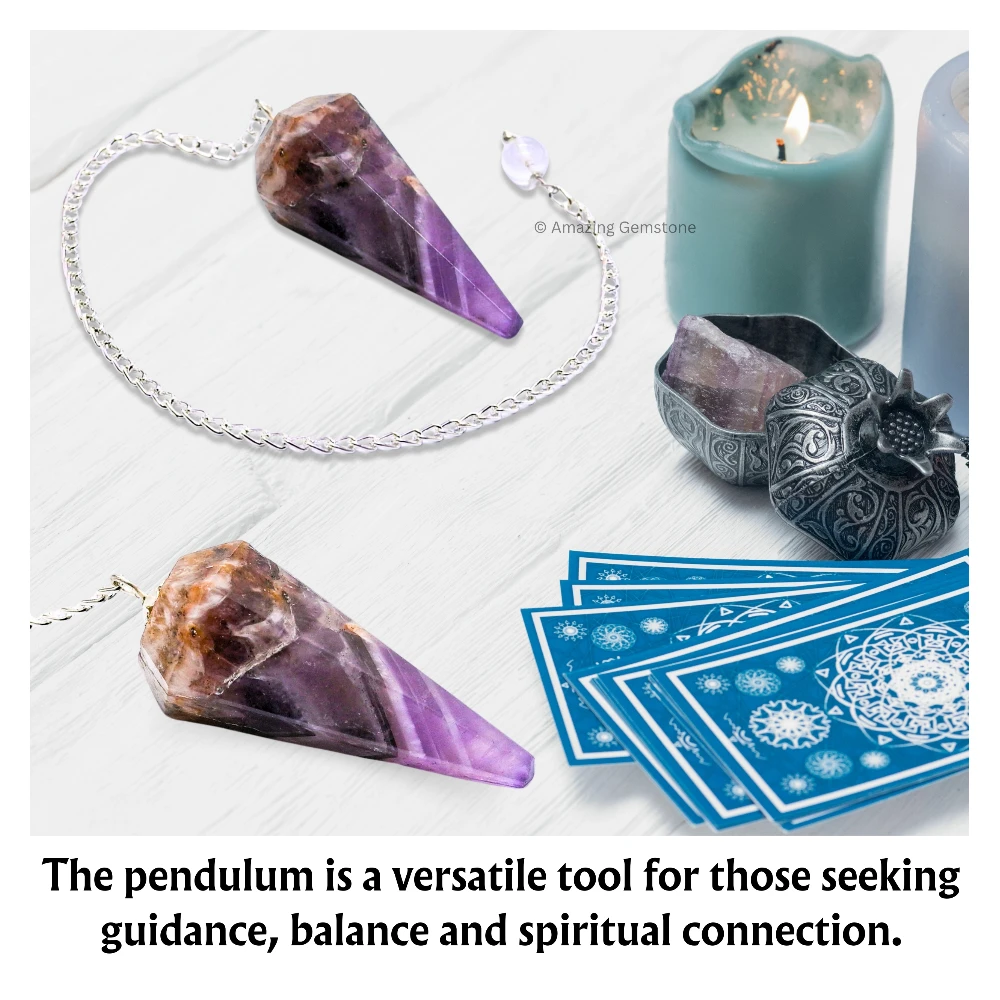Chevron Amethyst Pendulum