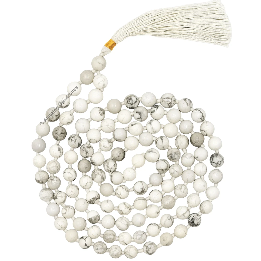 Howlite Mala (Hand Knotted)