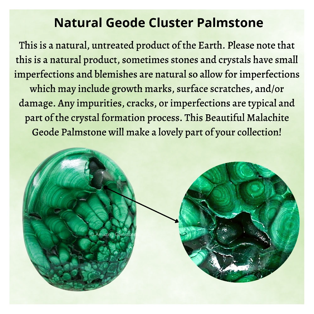 Malachite Palm Stone
