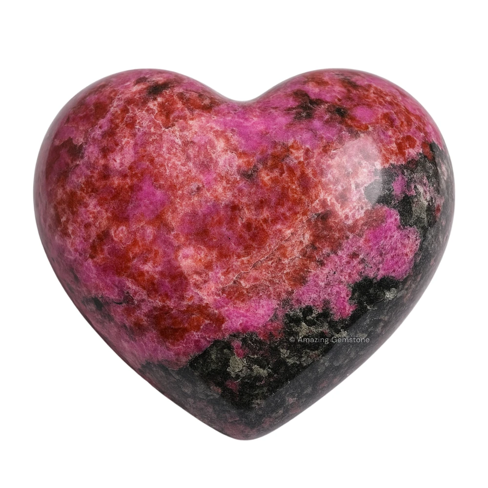 Cobalt Calcite Heart