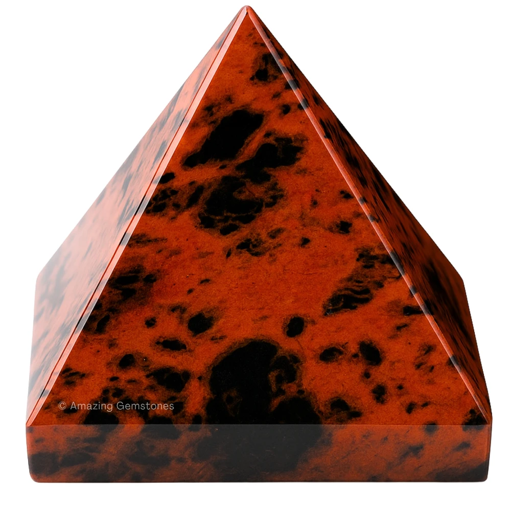 Mahogany Obsidian Pyramid (1 Inch)