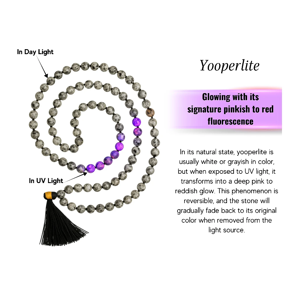 Yooperlite Mala (Hand Knotted)