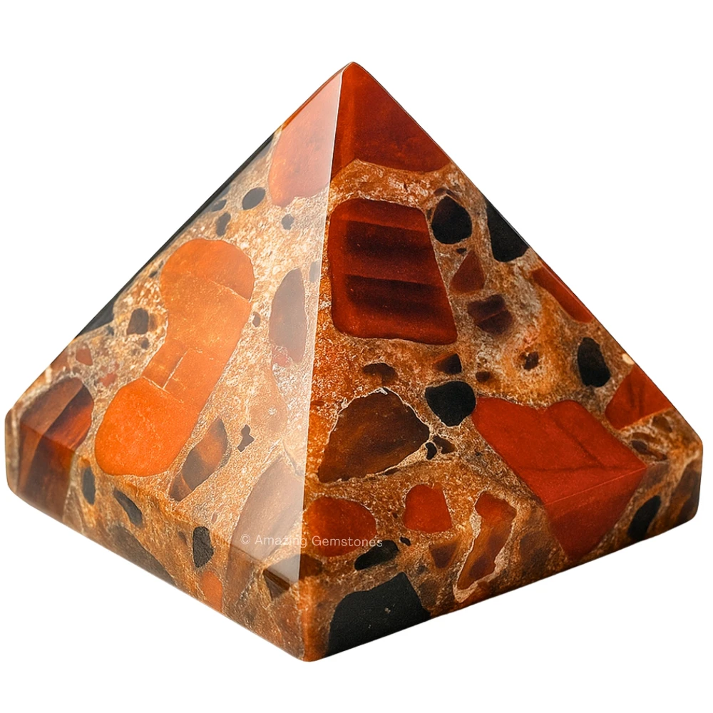 Spotted Jasper Pyramid (1.5 Inch)