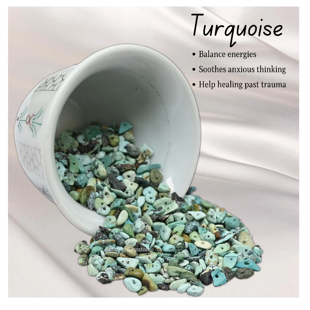 Turquoise Chips - Pre Drilled