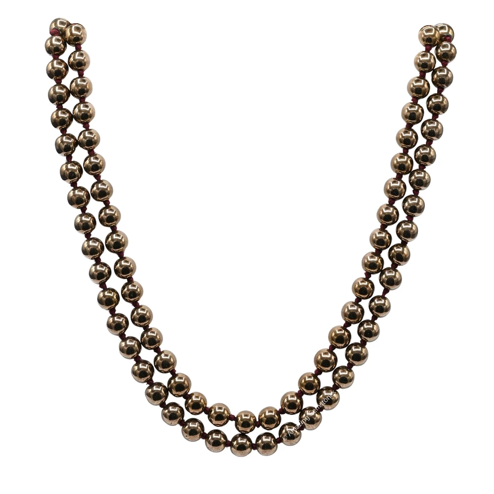 Copper Hematite Mala (Hand Knotted)