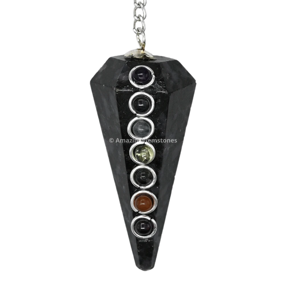 Indigo Gabbro Chakra Crystal Pendulum