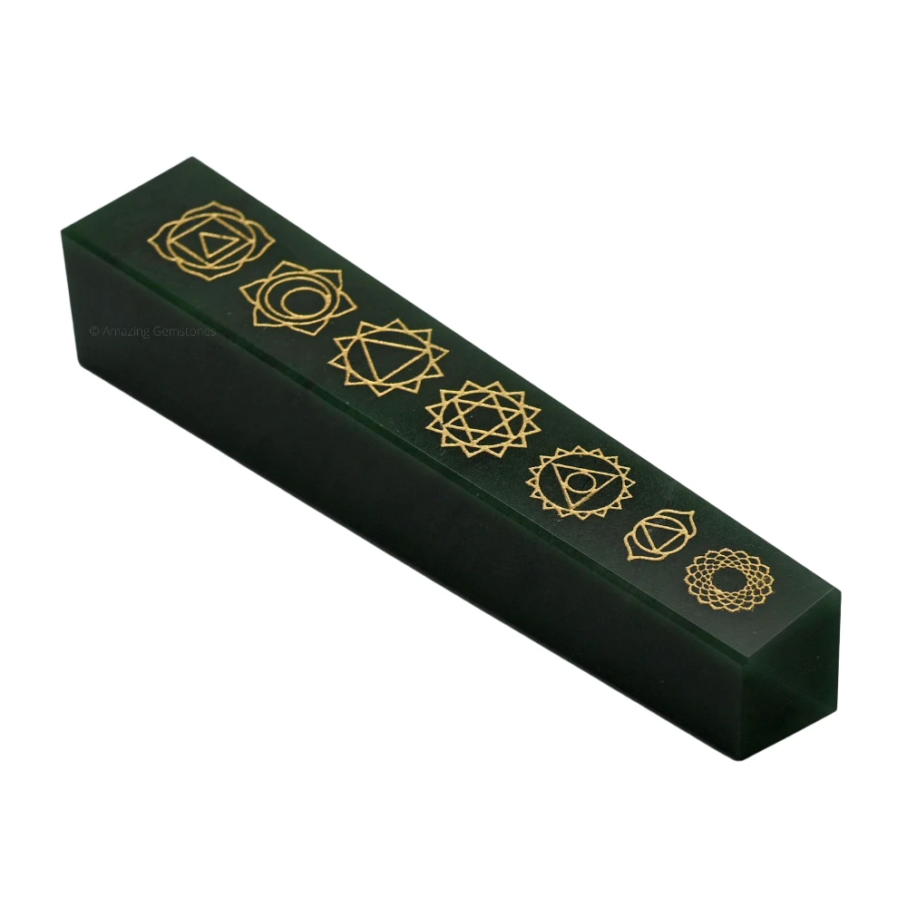 Dark Green Aventurine Tower (4" - 5" Inch (Engraved))