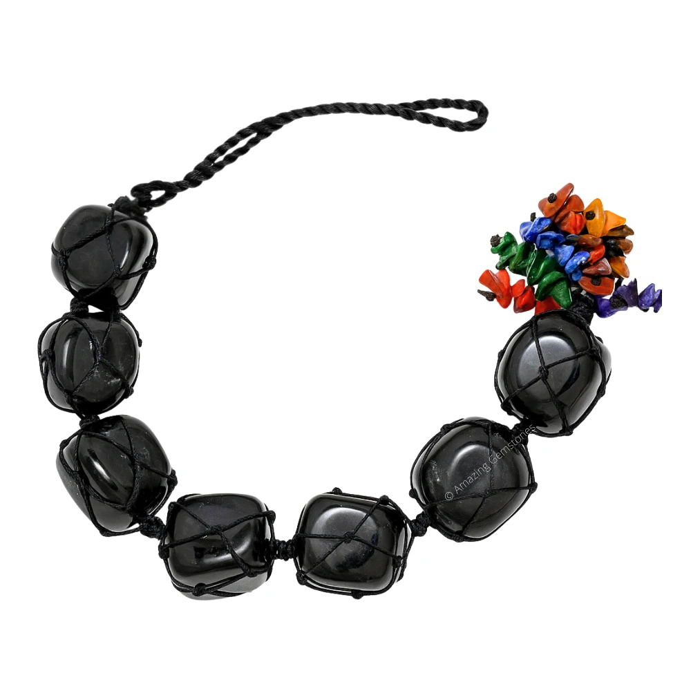 Black Tourmaline Tumbled Car Hanging Ornaments
